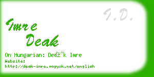 imre deak business card
